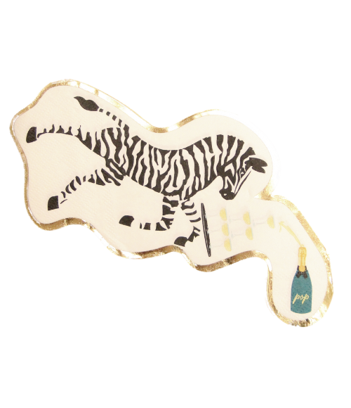 Zebra Diecut Cocktail Napkins