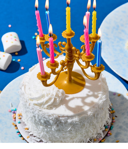 Candelabra Cake Topper with Candles