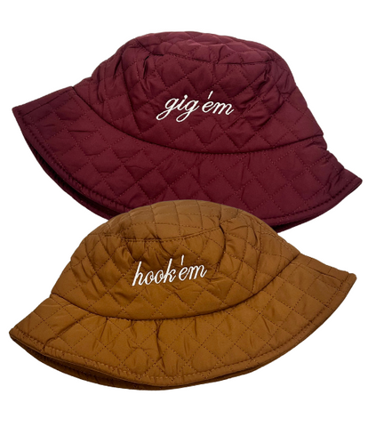Collegiate Quilted Bucket Hats