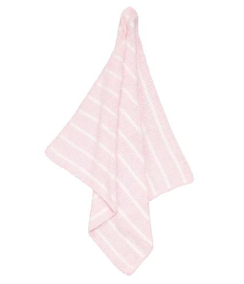 Chenille Blanket - Pretty Pink & Ivory
