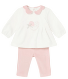 Cream Baby Rose Legging Set, 12M