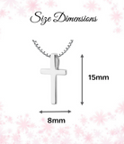 Sterling Silver Dainty Cross Necklace