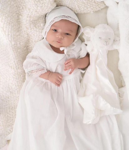 Girls' Gown & Bonnet Christening Set