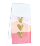 Heart Watercolor Tea Towel