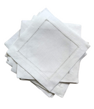 Colored Linen Cocktail Napkins, Set of 4