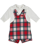 Plaid Overall 2pc Set