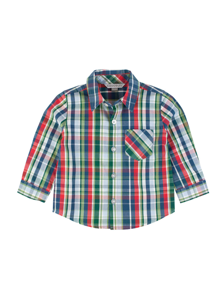 Prep School Plaid Long Sleeve Button Down