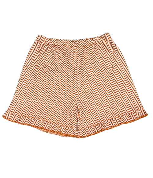 Chevron Ruffle Edge Shorts