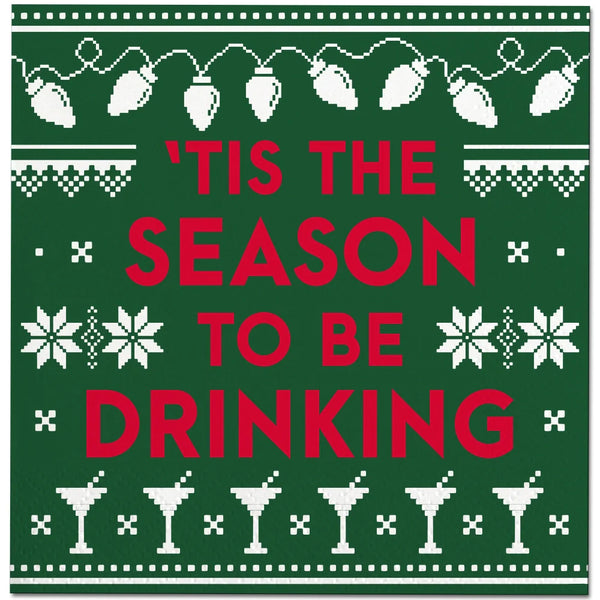 Tis The Season to Be Drinking Cocktail Napkins
