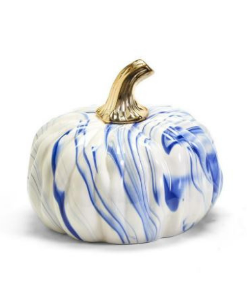 Blue and White Marbled Pumpkins