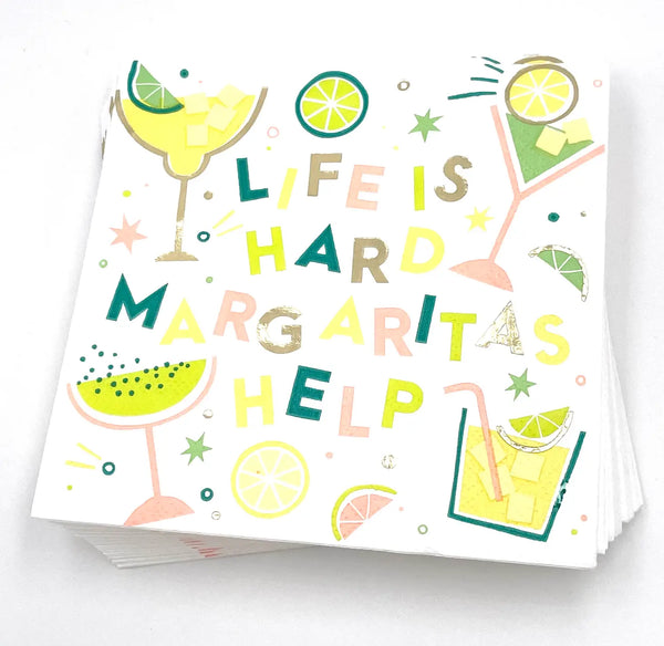 Life is Hard Margaritas Help Cocktail Napkins
