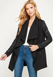 Jersey Knit Drape Jacket