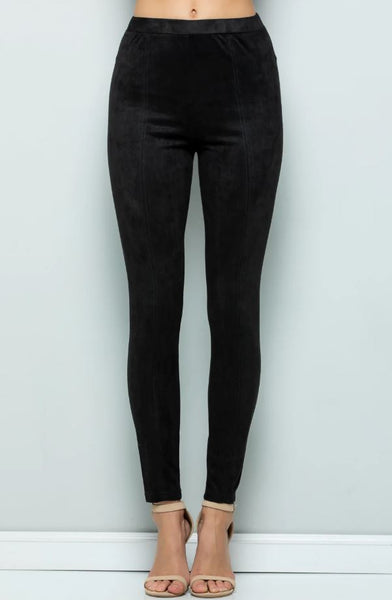 Stylish Suede Leggings - Multiple Colors