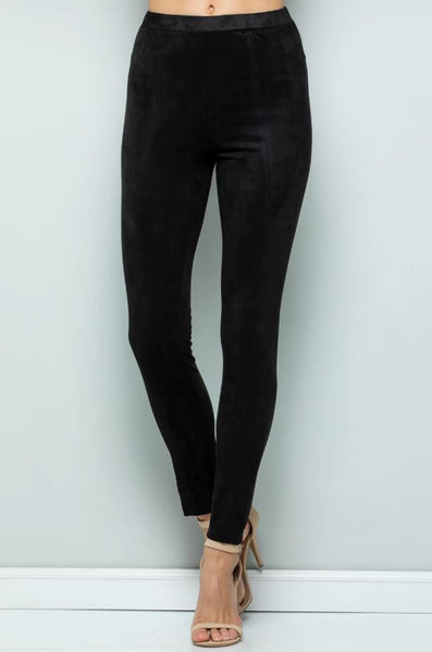 Stylish Suede Leggings - Multiple Colors