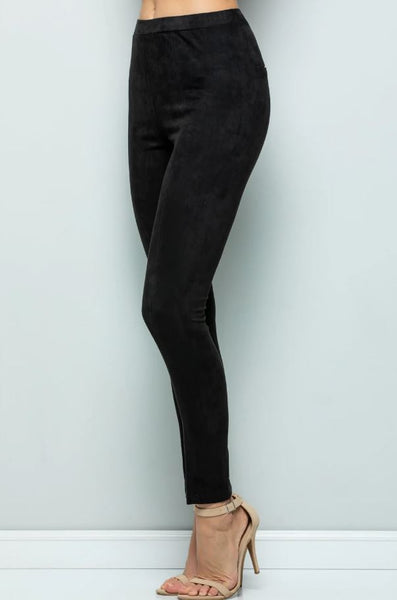 Stylish Suede Leggings - Multiple Colors