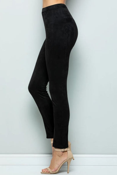 Stylish Suede Leggings - Multiple Colors