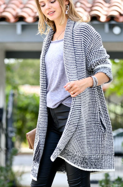 Black & White Cardigan, Medium