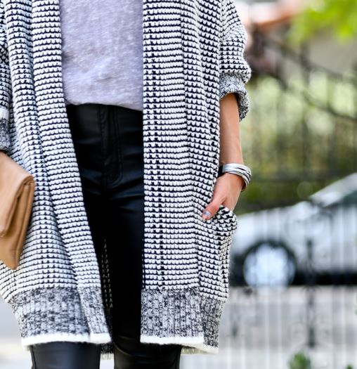 Black & White Cardigan, Medium