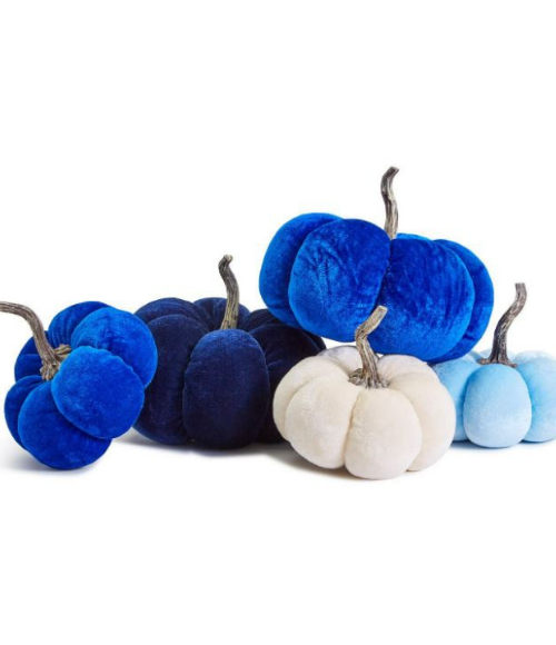 Velvet Decorative Pumpkins