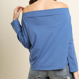 Demin Blue Front Knot Top