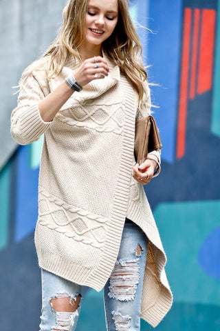 Ivory Cable Twist Sweater