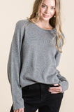 Round Neck Grey Sweater