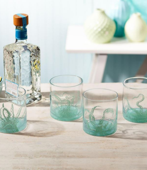 Ocean Water Double Old-Fashioned Glasses