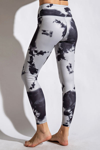 Plus Size Tie Dye Full Length Leggings - Multiple Colors