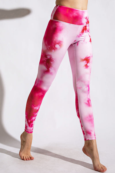 Plus Size Tie Dye Full Length Leggings - Multiple Colors