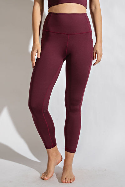 Plus Size Full Length Compression Leggings with Pockets - Multiple Colors