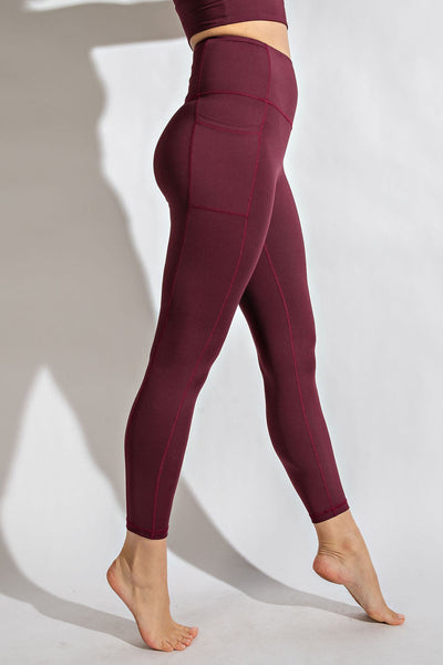 Plus Size Full Length Compression Leggings with Pockets - Multiple Colors