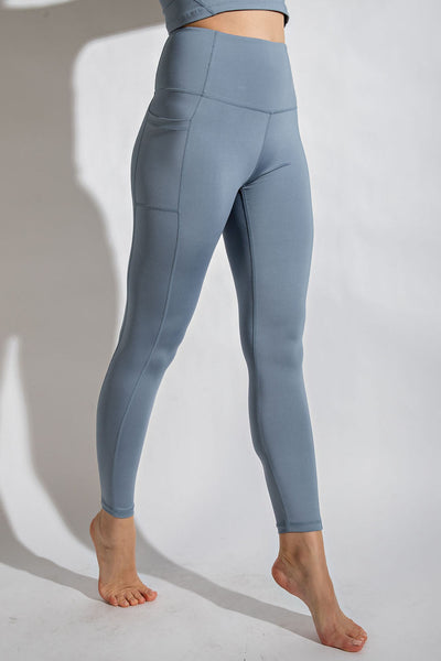 Plus Size Full Length Compression Leggings with Pockets - Multiple Colors