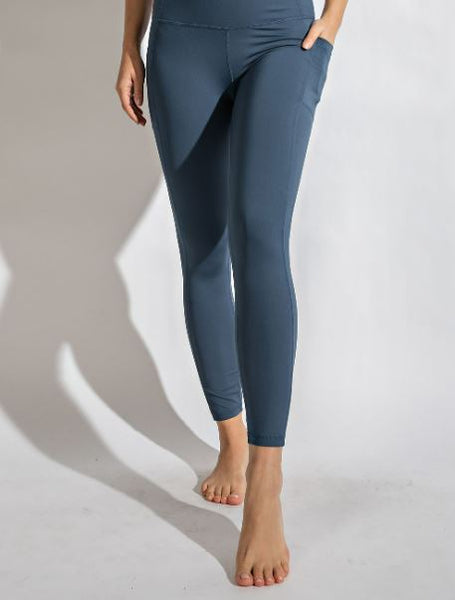 Plus Size Full Length Compression Leggings with Pockets - Multiple Colors