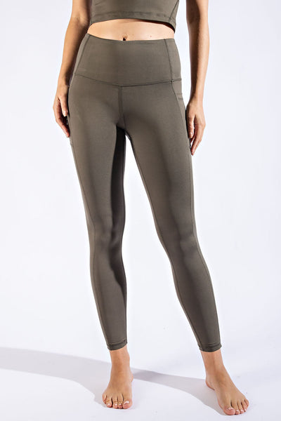 Plus Size Full Length Compression Leggings with Pockets - Multiple Colors