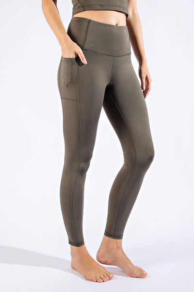 Plus Size Full Length Compression Leggings with Pockets - Multiple Colors