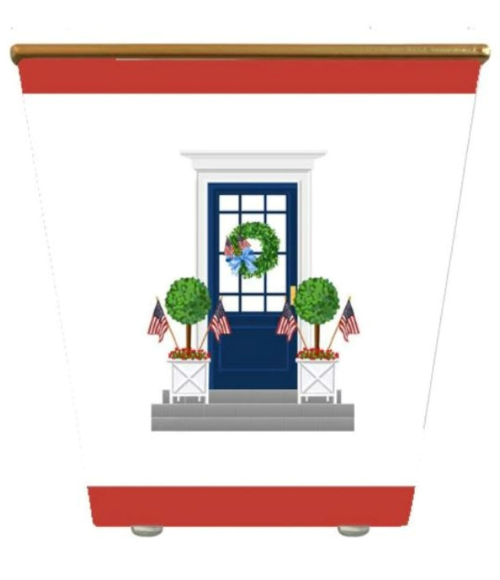 Patriotic Front Door Cachepot Candle