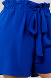 Belted Waist Royal Blue Shorts