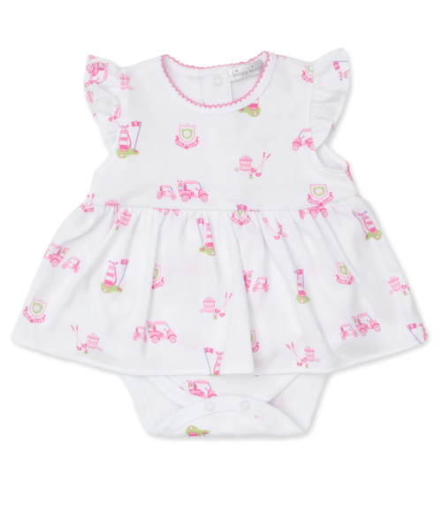 Kissy Pink Hole in One Skirted Onesie – Bambinos