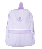 Small Seersucker Backpack in Lilac