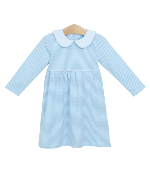 Claire Light Blue Stripe Dress