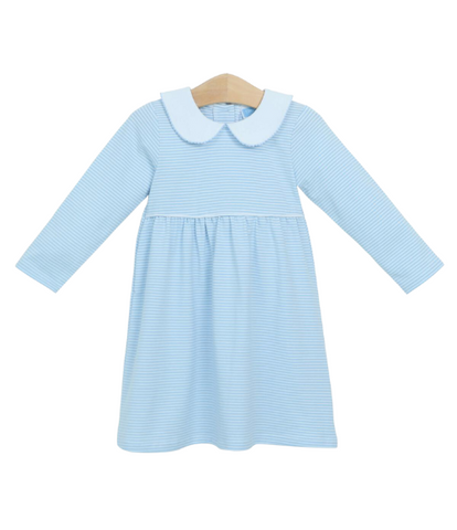 Claire Light Blue Stripe Dress