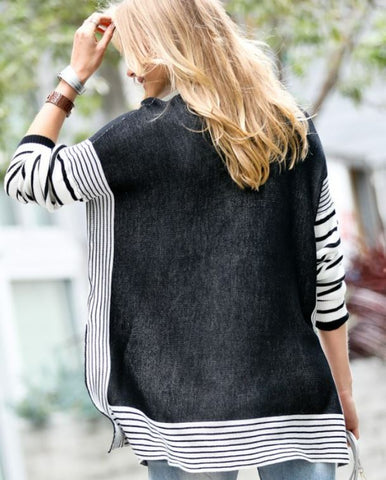 Striped Cape Sweater