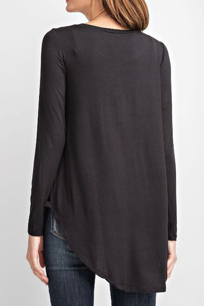 Plus/Curvy Round Neck Basic Top - Multiple Colors