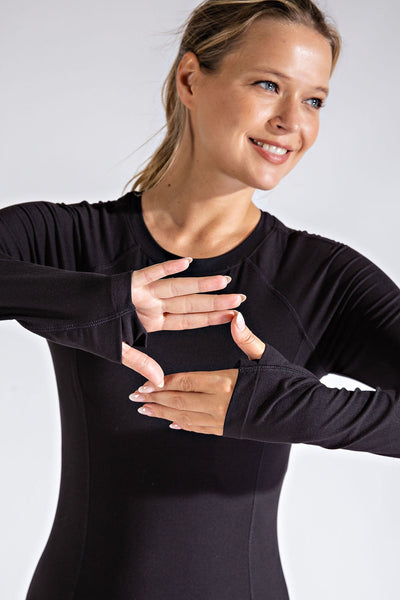 Plus Size Long Sleeve Active Top - Multiple Colors