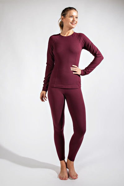 Plus Size Long Sleeve Active Top - Multiple Colors