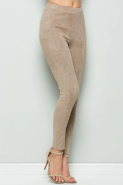 Stylish Suede Leggings - Multiple Colors