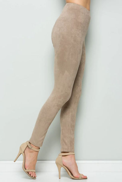 Stylish Suede Leggings - Multiple Colors