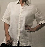 Sarah White Linen Top