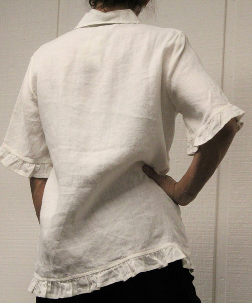 Sarah White Linen Top