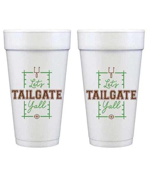 Let’s Tailgate Y’all Styrofoam Cups
